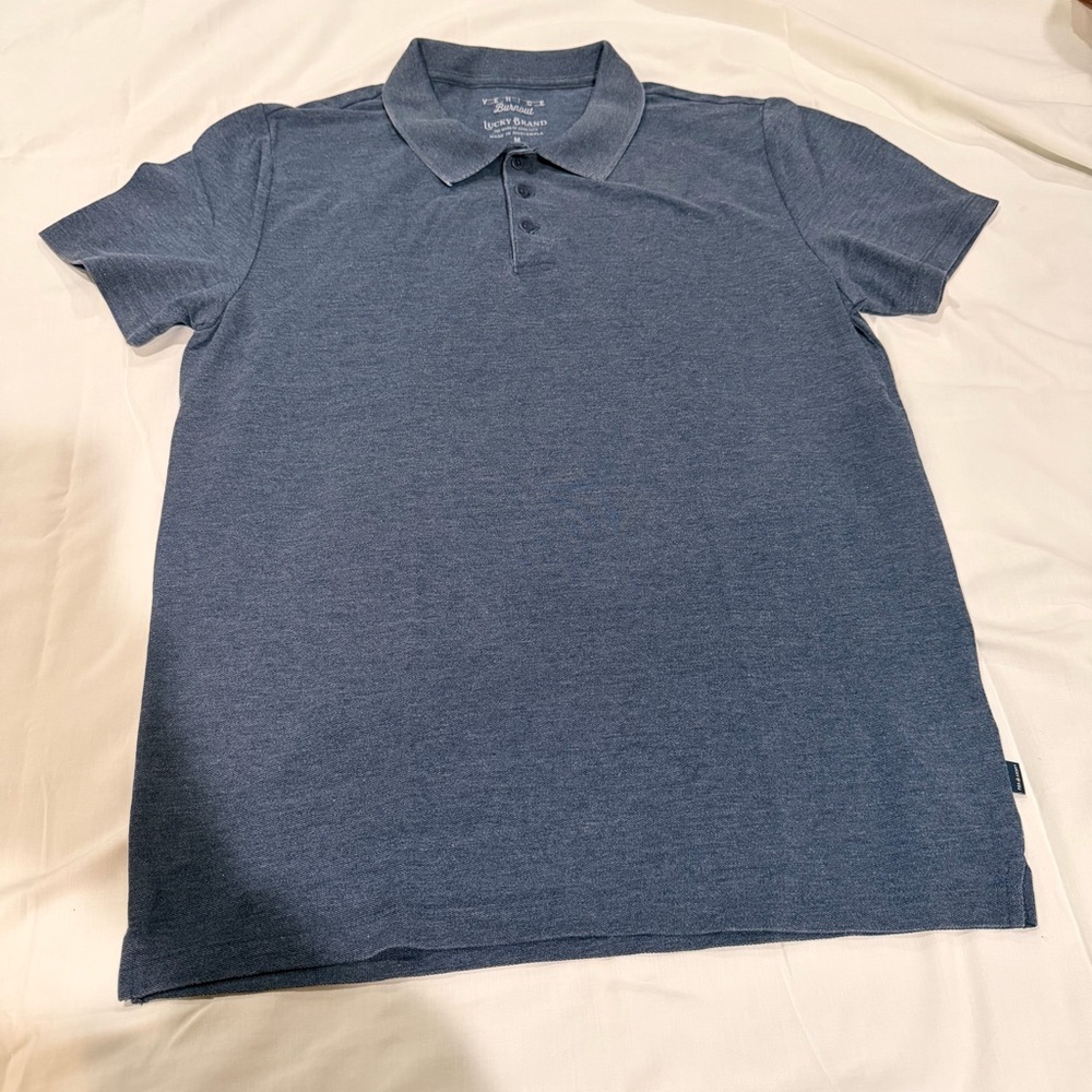 Lucky Brand Navy Blue Polo Shirt M